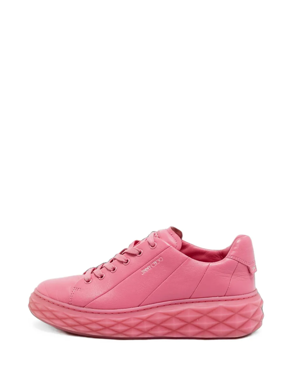 Jimmy Choo Pre-Owned baskets basses Diamond Light Maxi en cuir - Rose