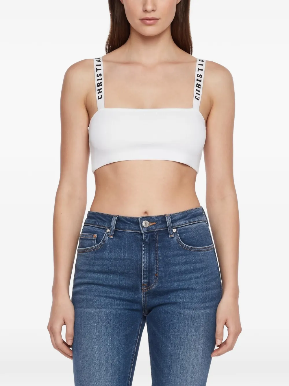 Christian Dior Pre-Owned Bralette J'Adior con logo - Bianco