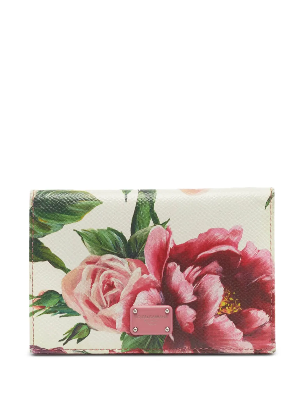 Dolce & Gabbana Pre-Owned floral-print flap card case in White