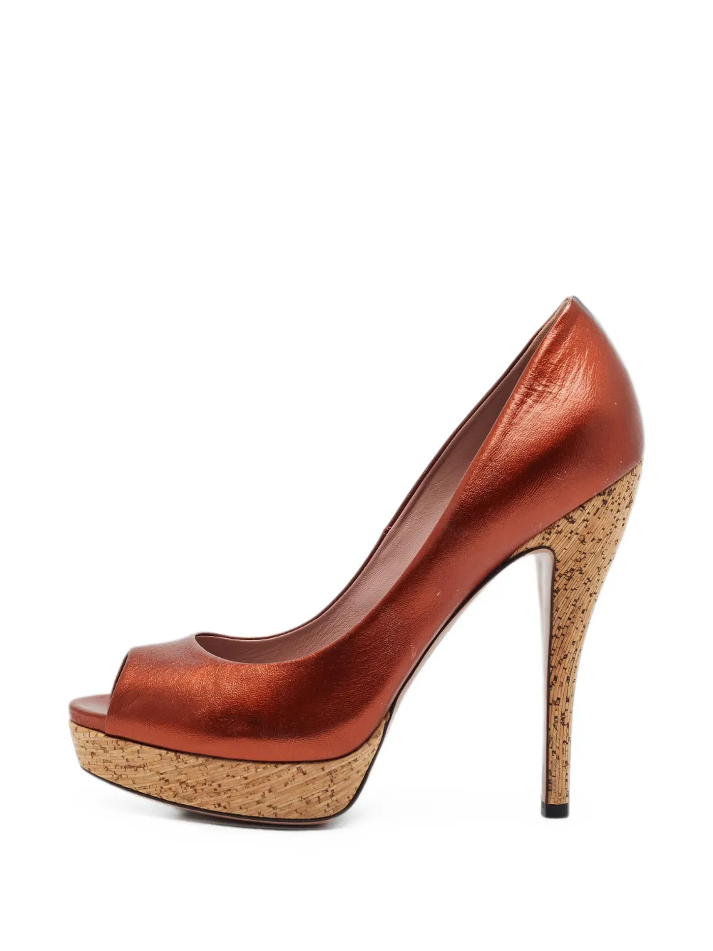 Gucci Pre-Owned Sofia peep-toe pumps - Orange