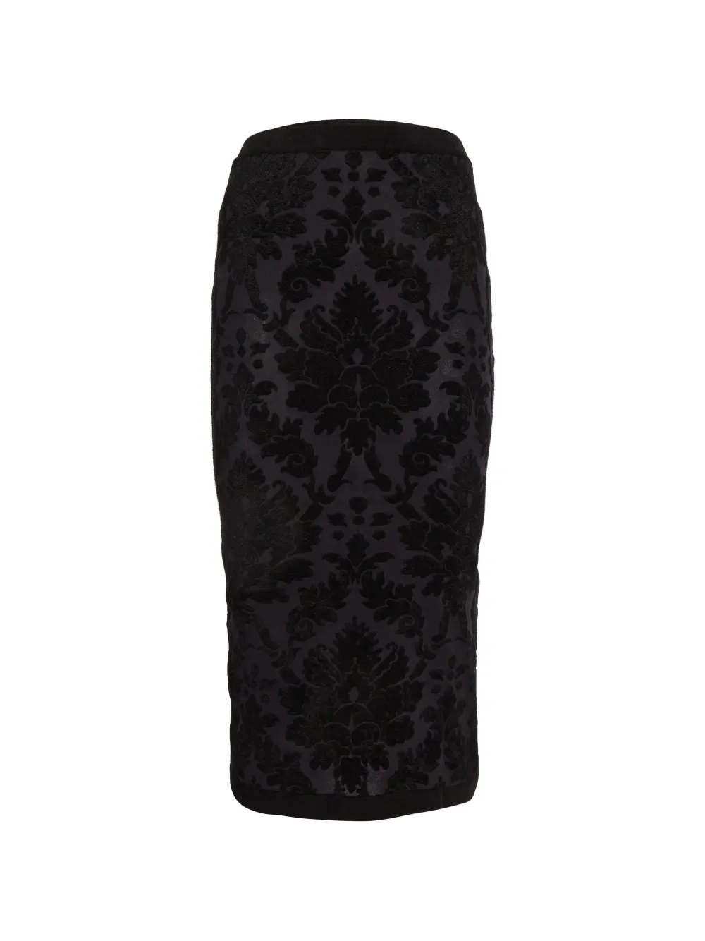 Christian Dior Pre-Owned floral-pattern pencil skirt - Noir
