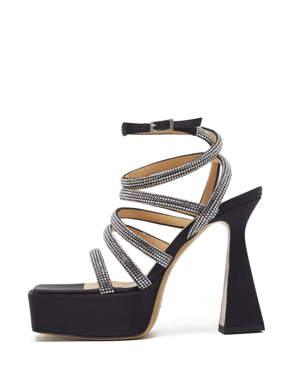 MACH & MACH Sydney crystal-embellished sandals - Schwarz