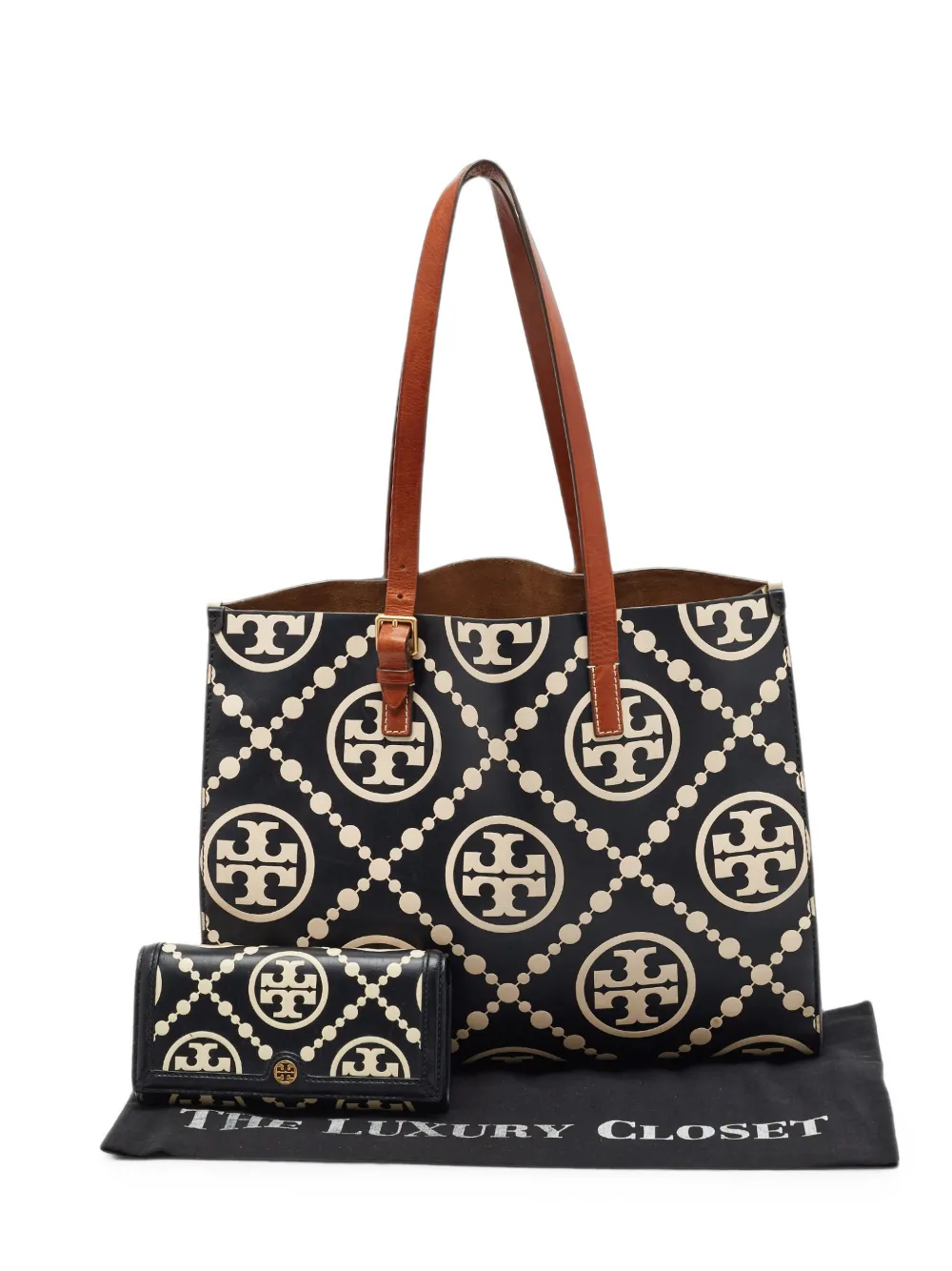 Tory Burch T Monogram tote bag - Black