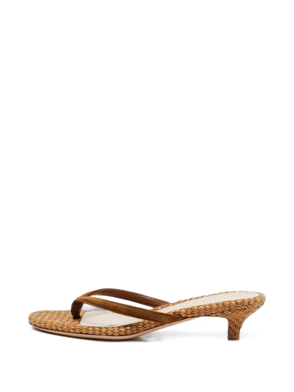 Gianvito Rossi Calypso raffia thong sandals - Tons neutres Gianvito Rossi Calypso raffia thong sandals - Tons neutres