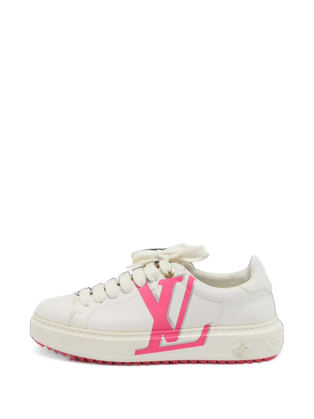 Louis Vuitton Pre-Owned Time Out lace-up sneakers - Blanc Louis Vuitton Pre-Owned Time Out lace-up sneakers - Blanc