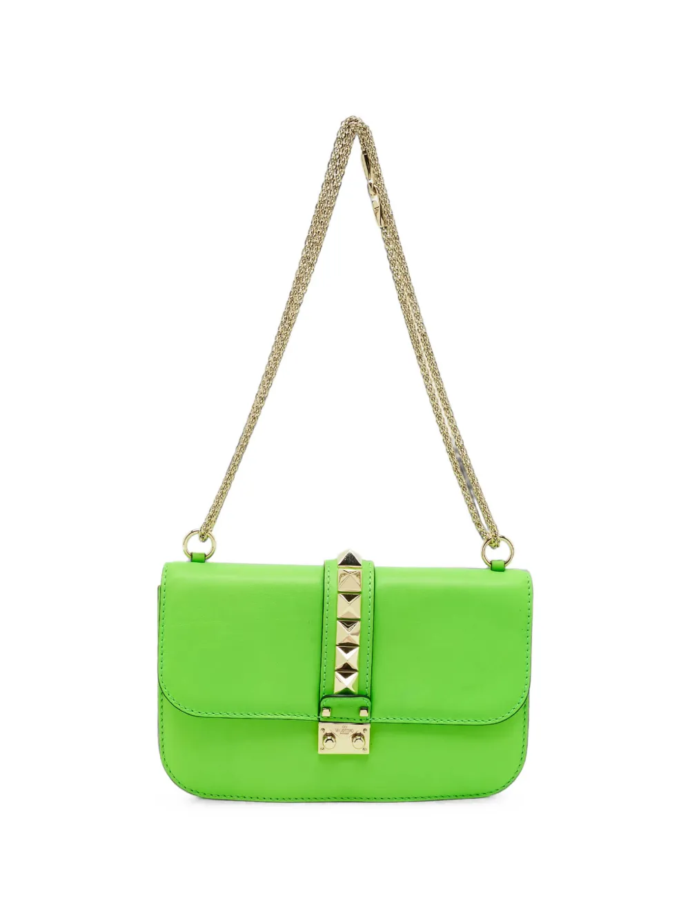 Valentino Garavani Pre-Owned medium Rockstud Glam Lock studded shoulder bag - Grün