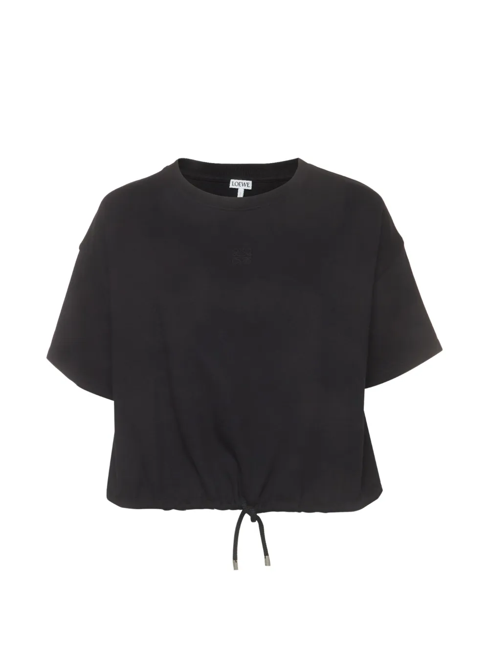 Loewe Pre-Owned Anagram-embroidered short-sleeve T-shirt - Noir Loewe Pre-Owned Anagram-embroidered short-sleeve T-shirt - Noir
