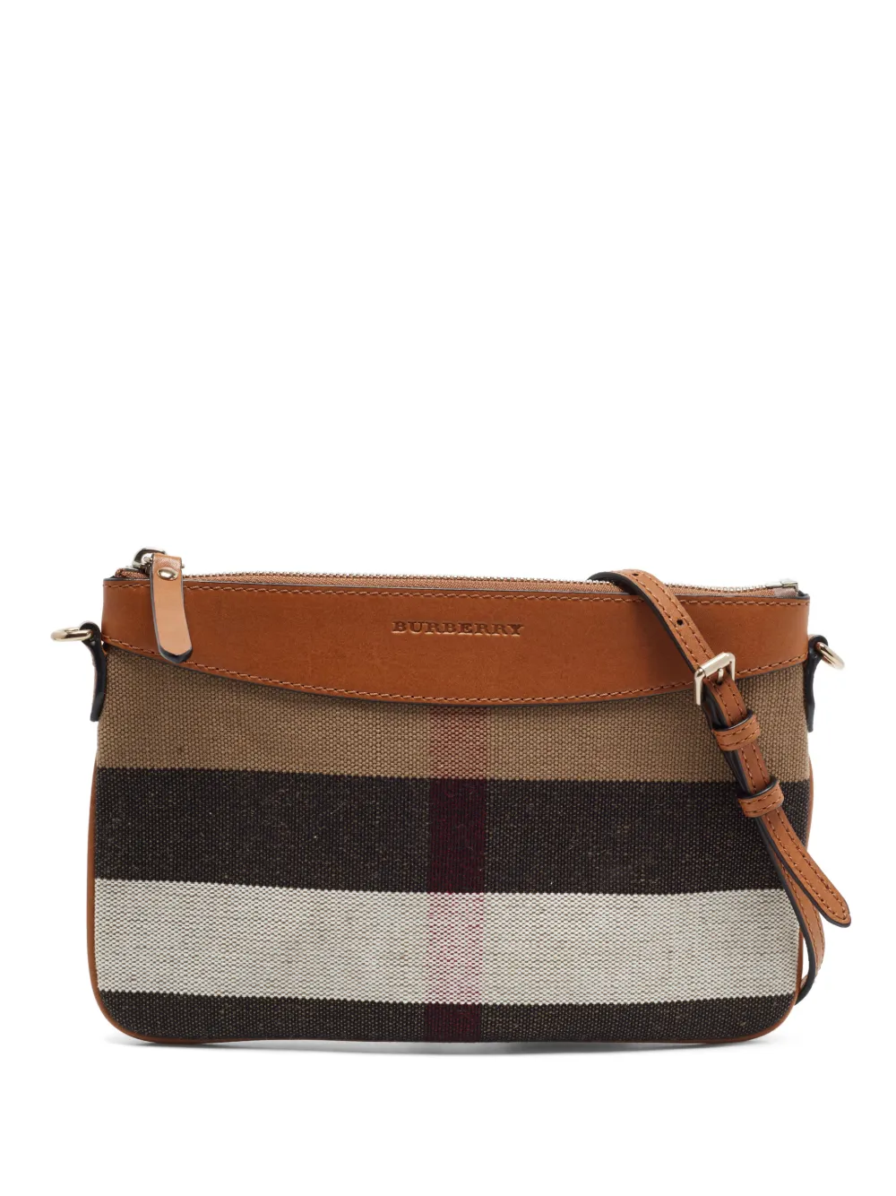 Burberry Pre-Owned Peyton Mega Check Umhängetasche - Braun