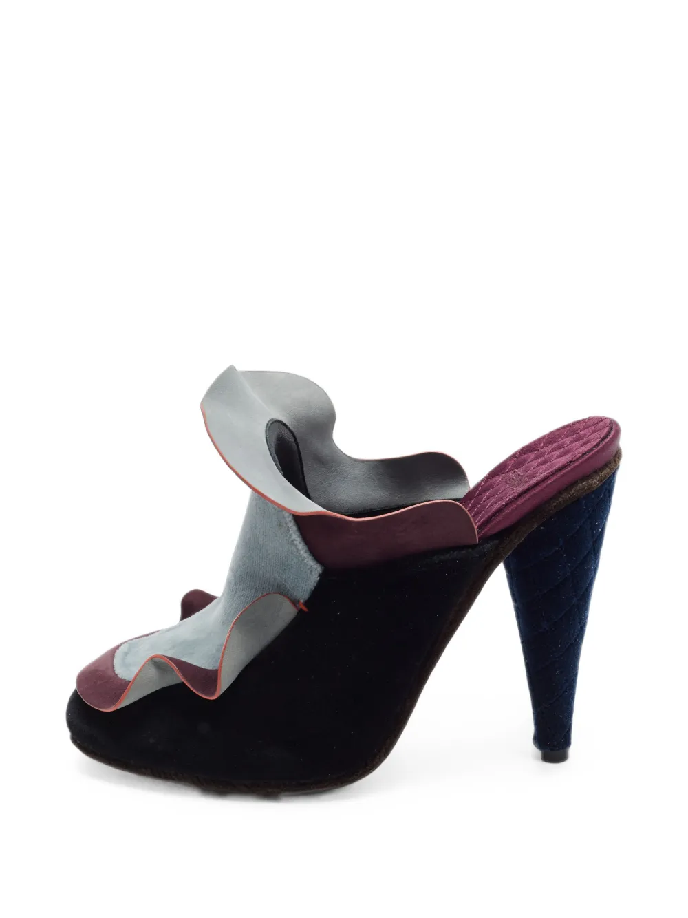 Fendi Pre-Owned mules Wave à volants - Rouge Fendi Pre-Owned mules Wave à volants - Rouge