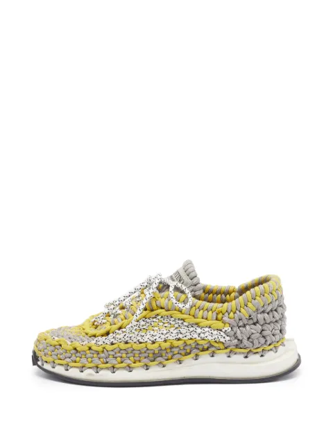 Valentino Garavani Pre-Owned woven-design low-top sneakers