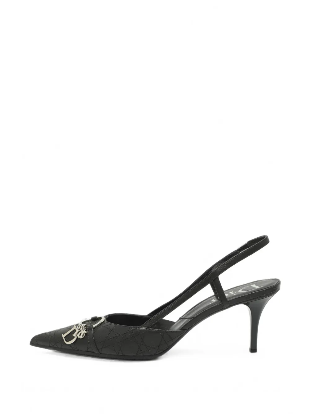 Christian Dior Pre-Owned sandales matelassées Cannage à bride arrière - Noir Christian Dior Pre-Owned sandales matelassées Cannage à bride arrière - Noir