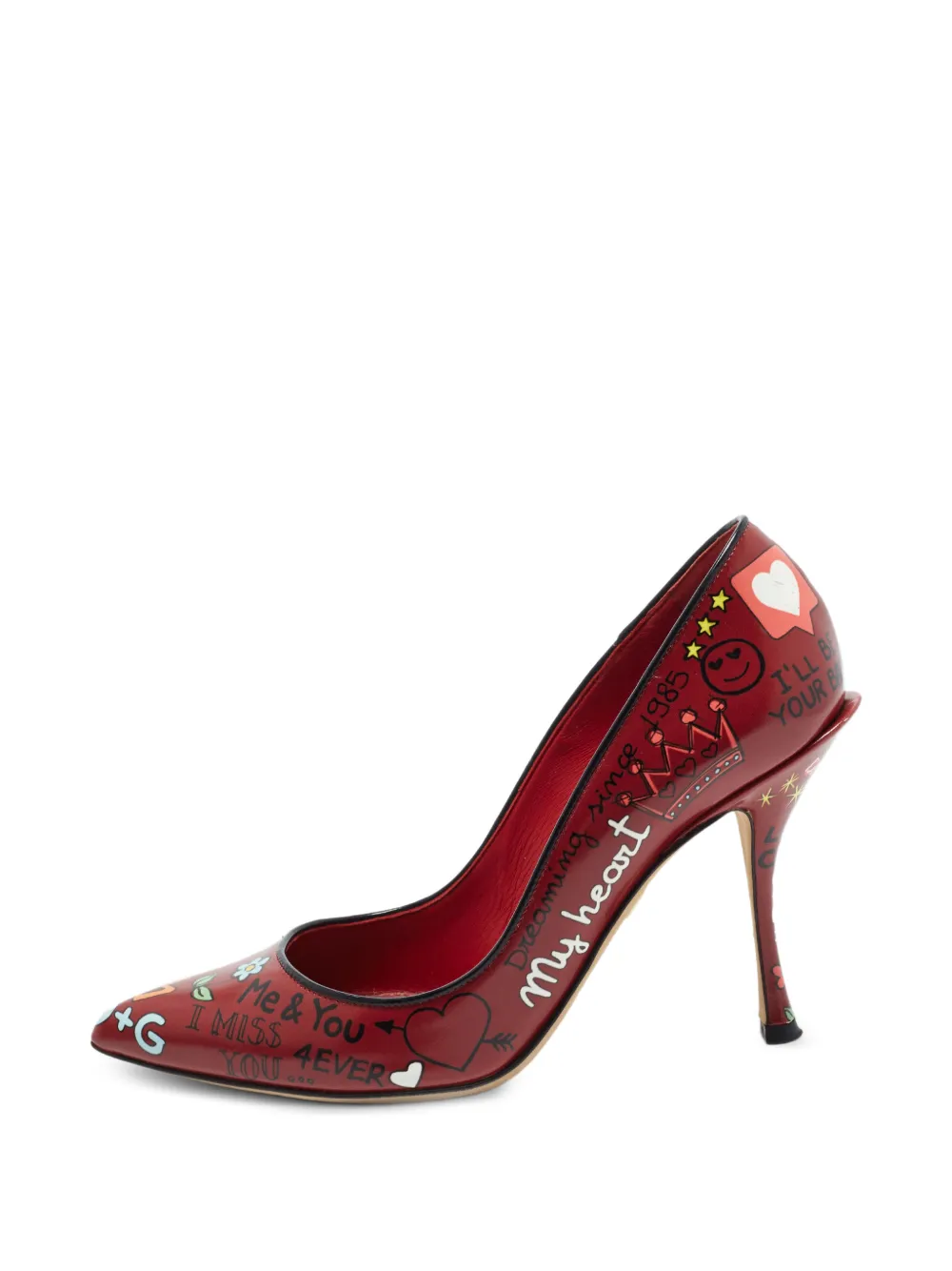 Dolce & Gabbana Pre-Owned Pumps mit Graffiti-Print - Rot