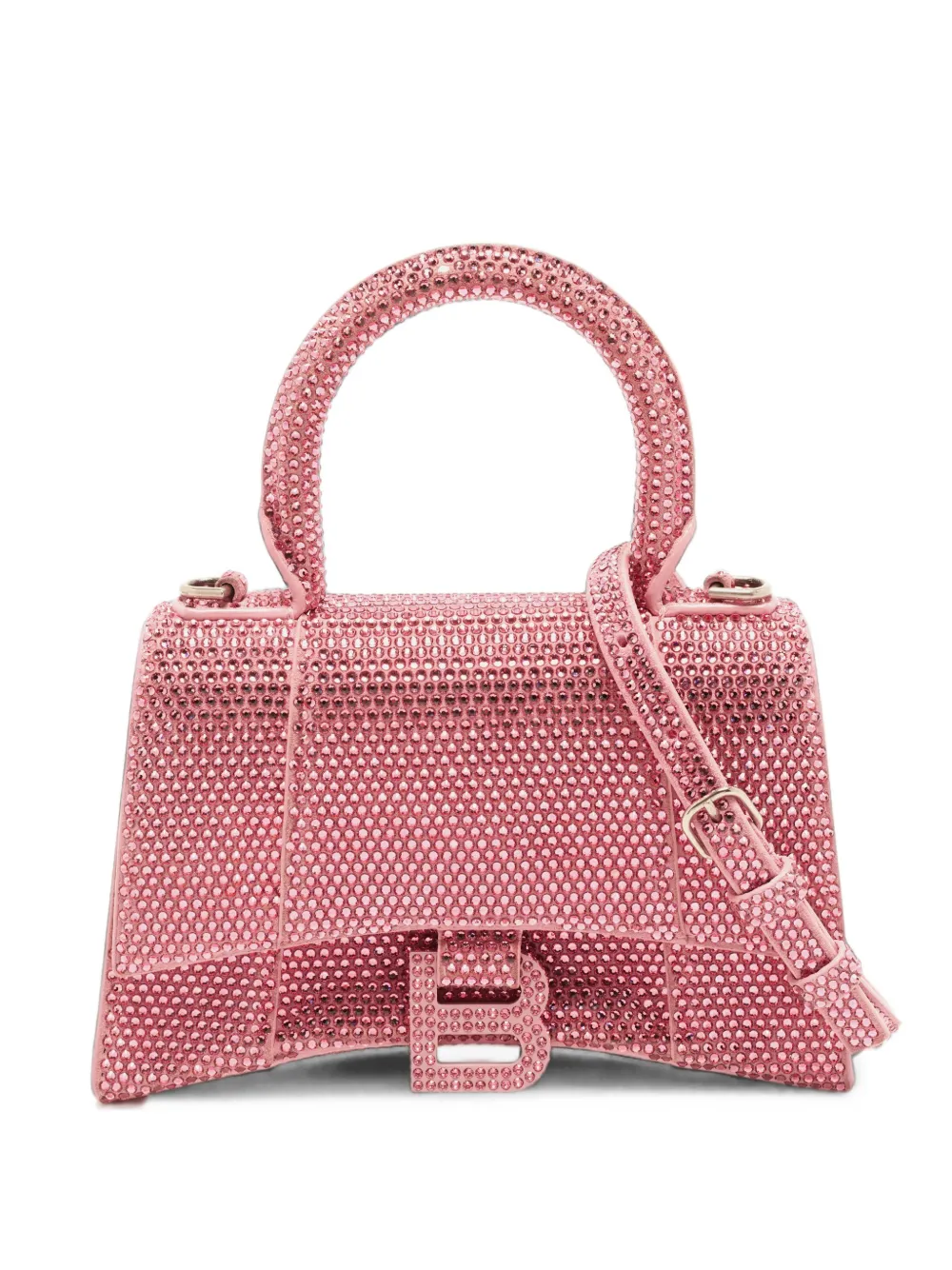 Balenciaga Pre-Owned XS Hourglass crystal-embellished tote bag - Rose