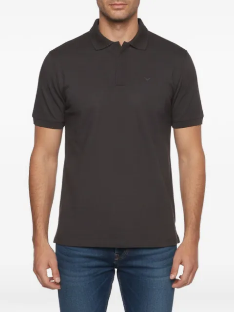 Emporio Armani Pre-Owned logo embroidered piqué polo shirt