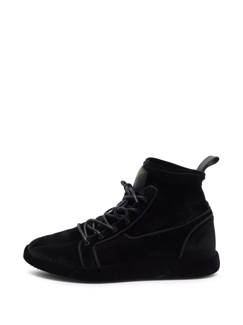 Giuseppe Zanotti Vintage Gruber velvet high-top sneakers – Black