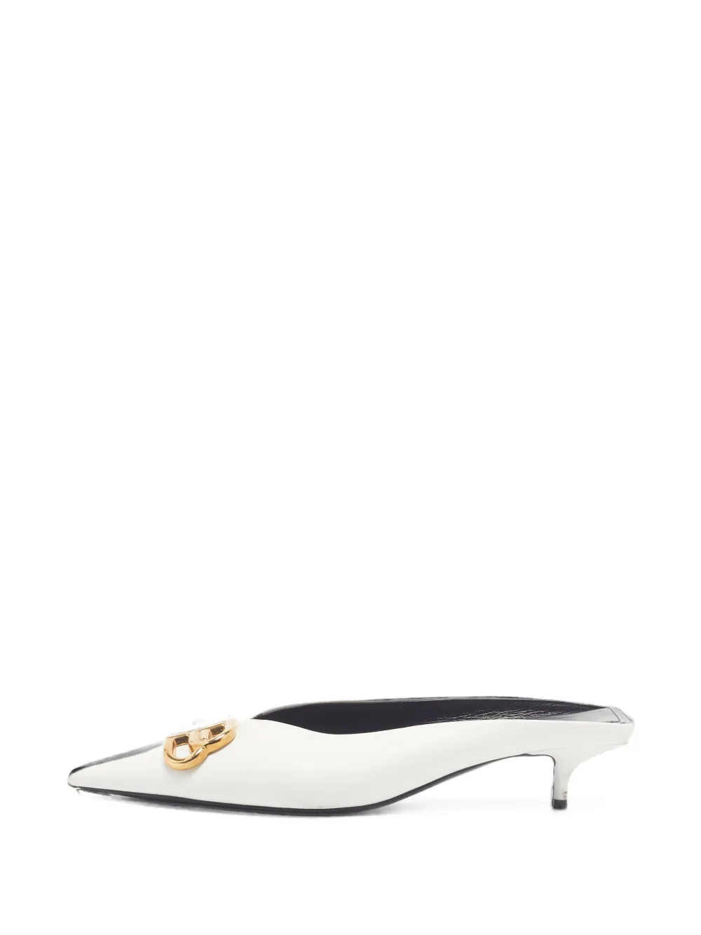 Balenciaga Pre-Owned mules BB Knife en cuir de veau - Blanc Balenciaga Pre-Owned mules BB Knife en cuir de veau - Blanc