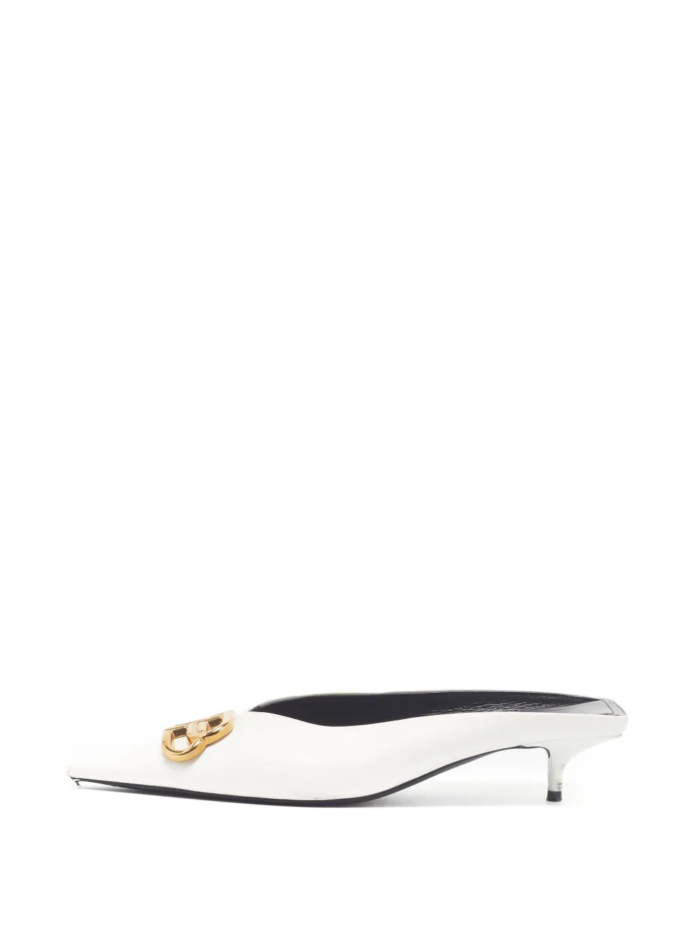 Balenciaga Pre-Owned BB Knife Mules aus Kalbsleder - Weiß