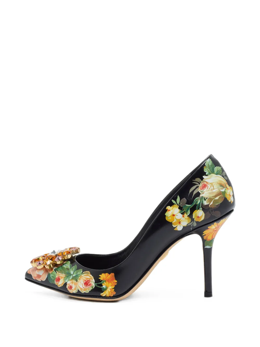 Dolce & Gabbana Pre-Owned Bellucci Pumps mit Blumenprint - Schwarz