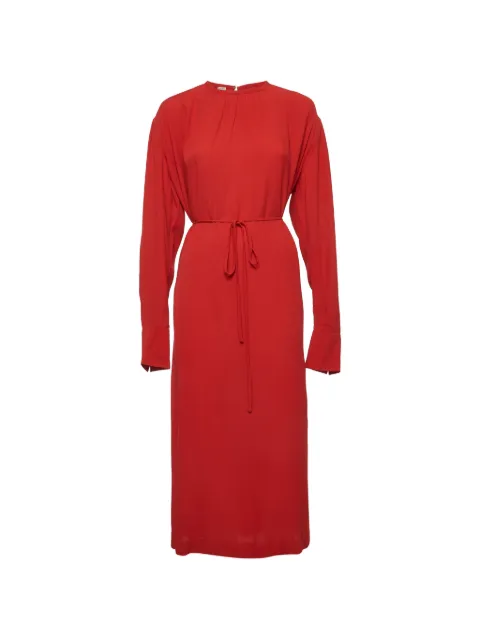 TOTEME gathered-neck belted maxi dress