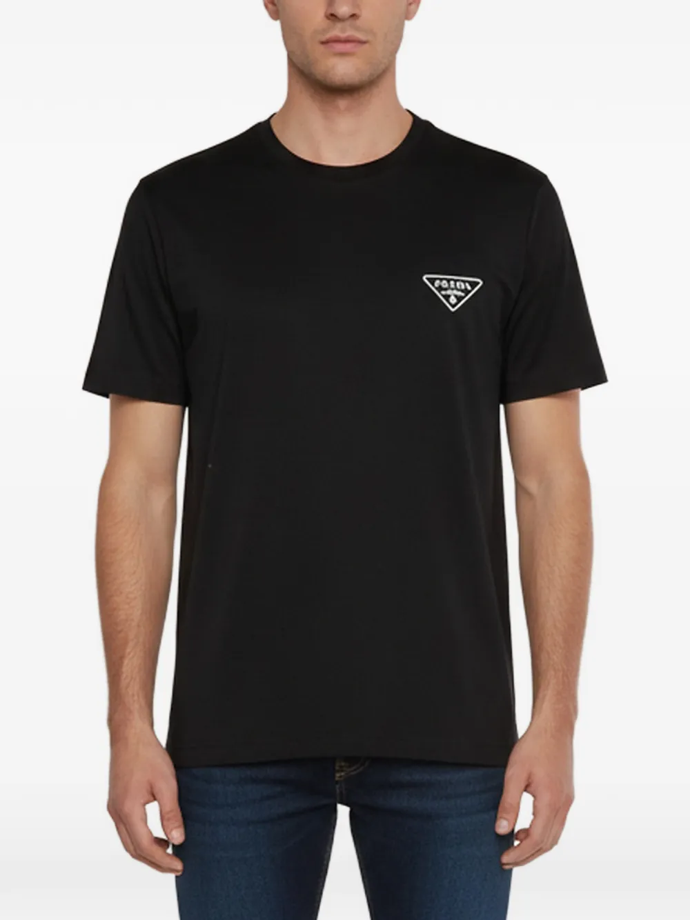 Prada Pre-Owned T-shirt con logo a triangolo 2023 - Nero