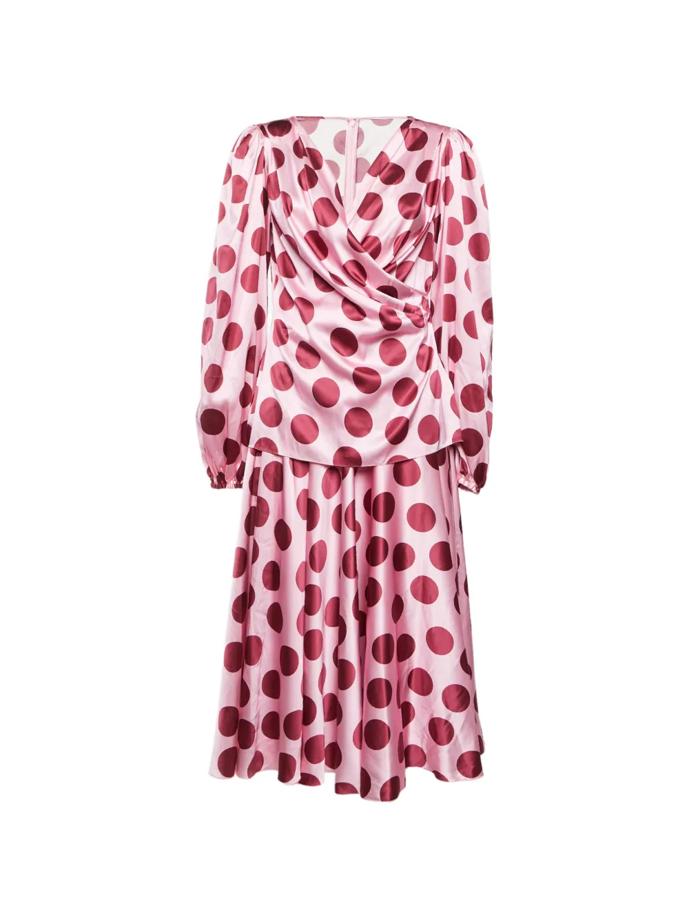 Dolce & Gabbana Pre-Owned polka-dot satin skirt and blouse set - Rosa