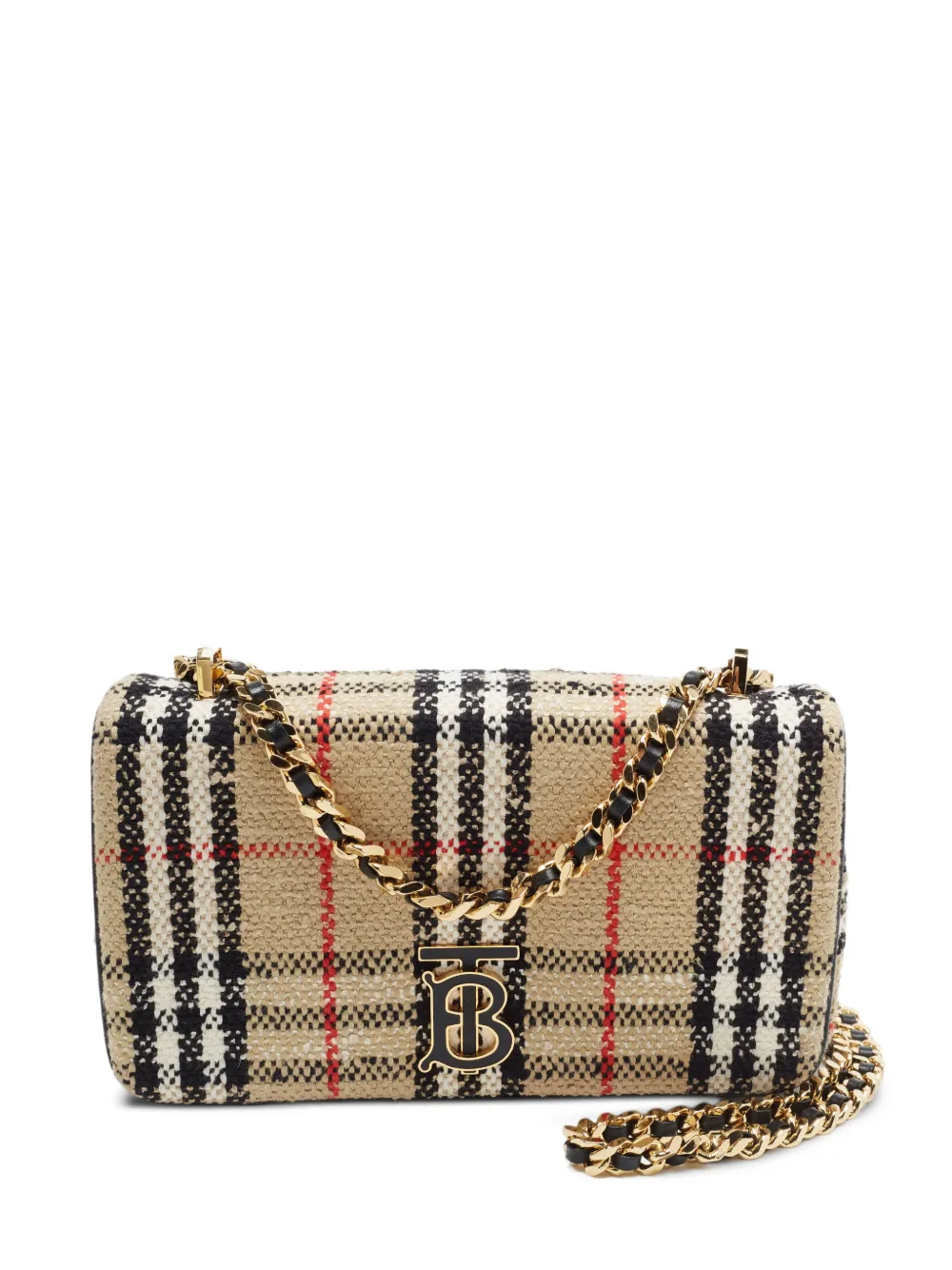 Burberry Pre-Owned Lola tweed-texture crossbody bag - Neutrals