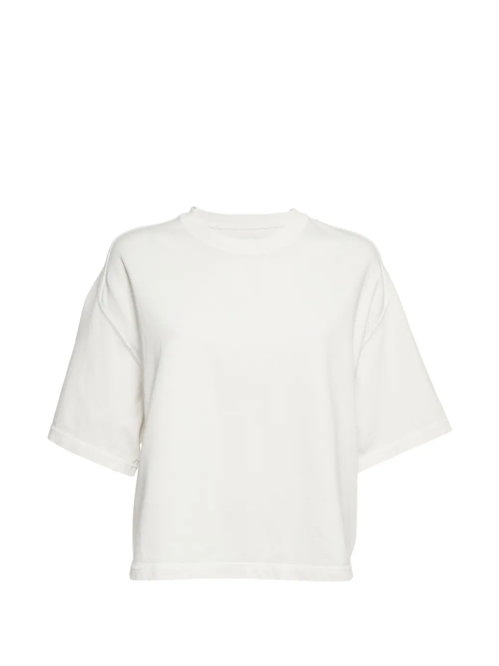 Bottega Veneta Pre-Owned t-shirt oversize crop - Blanc Bottega Veneta Pre-Owned t-shirt oversize crop - Blanc