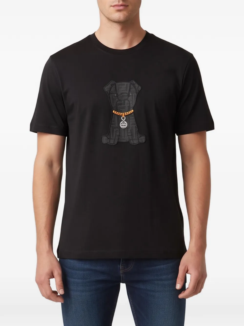 Fendi Pre-Owned Zucca-dog T-shirt - Schwarz