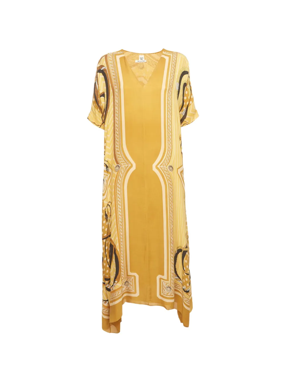 Pre-owned Hermes Printed Kaftan In Yellow