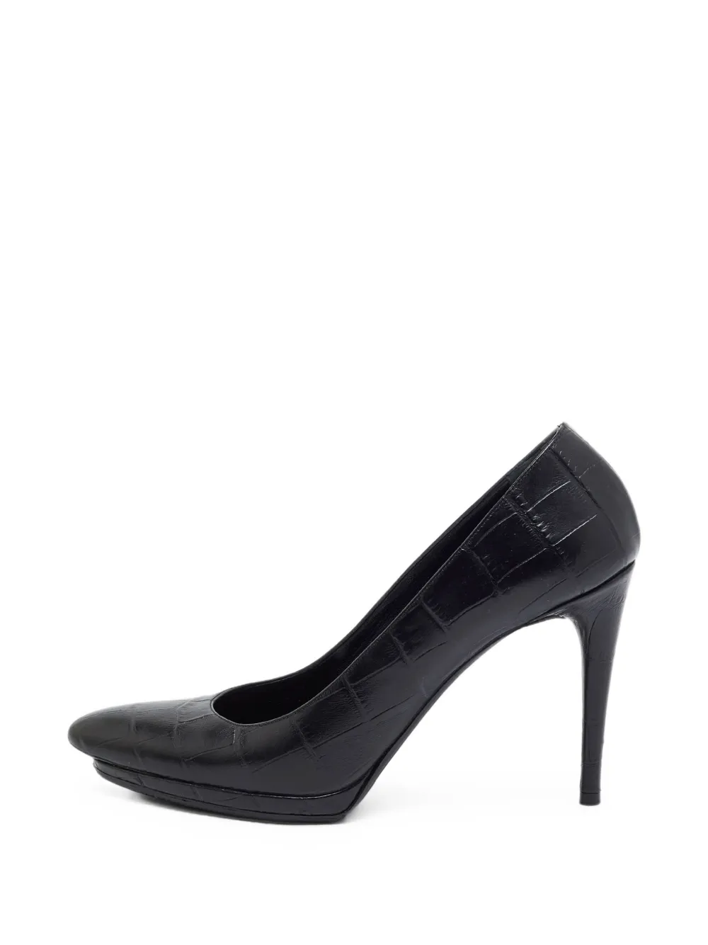 Balenciaga Pre-Owned croc-embossed pointed-toe pumps - Noir Balenciaga Pre-Owned croc-embossed pointed-toe pumps - Noir
