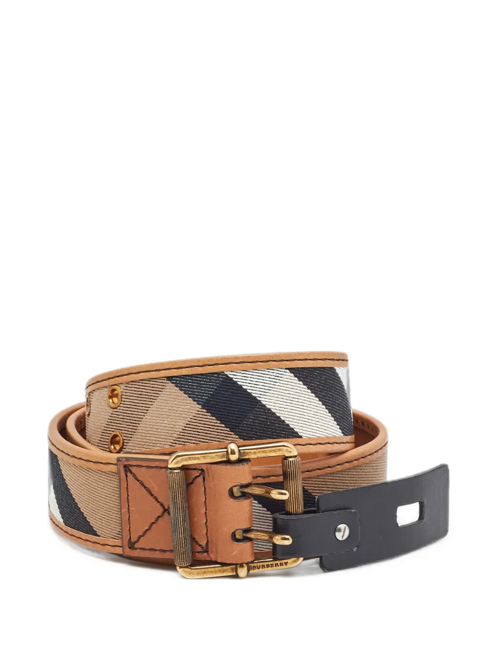 Burberry Pre-Owned Nova Check buckle belt - Nude
