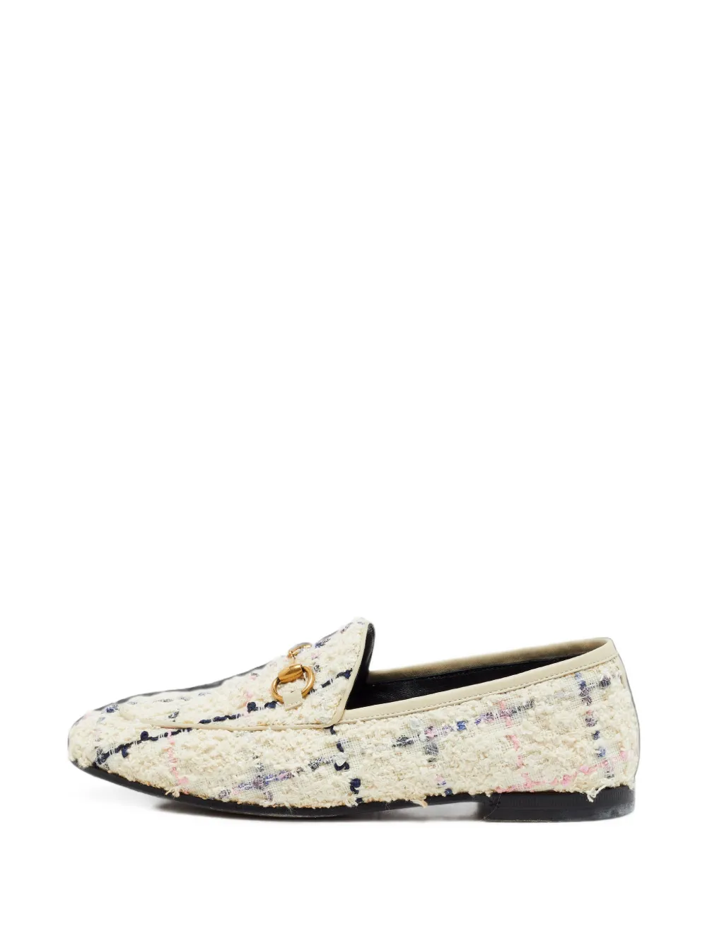 Gucci Pre-Owned Jordaan Horsebit tweed loafers - Tons neutres
