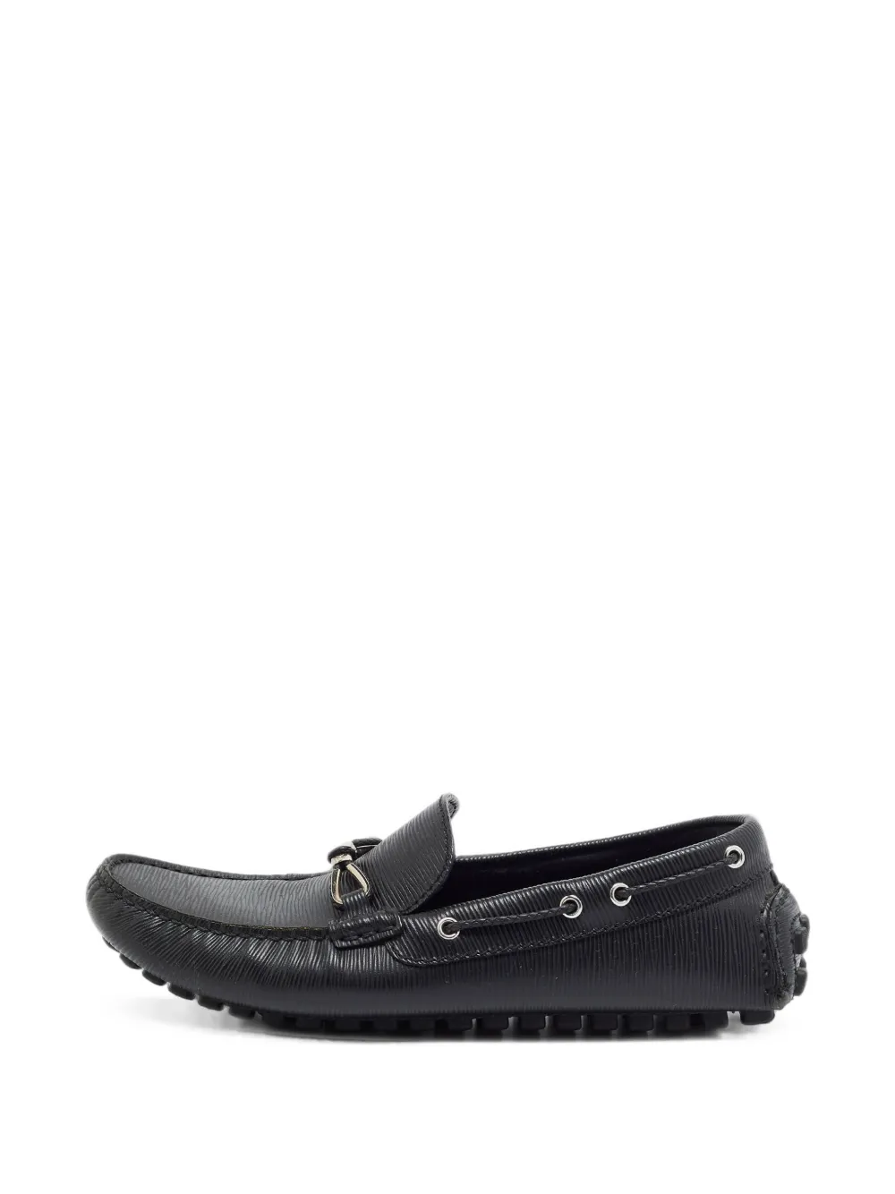 Louis Vuitton Pre-Owned leather knot-detail loafers - Noir Louis Vuitton Pre-Owned leather knot-detail loafers - Noir