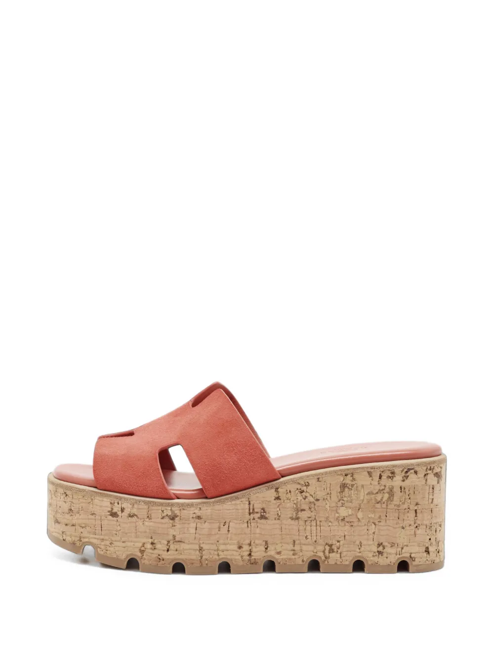 Hermès Pre-Owned Eze cutout platform sandals - Orange