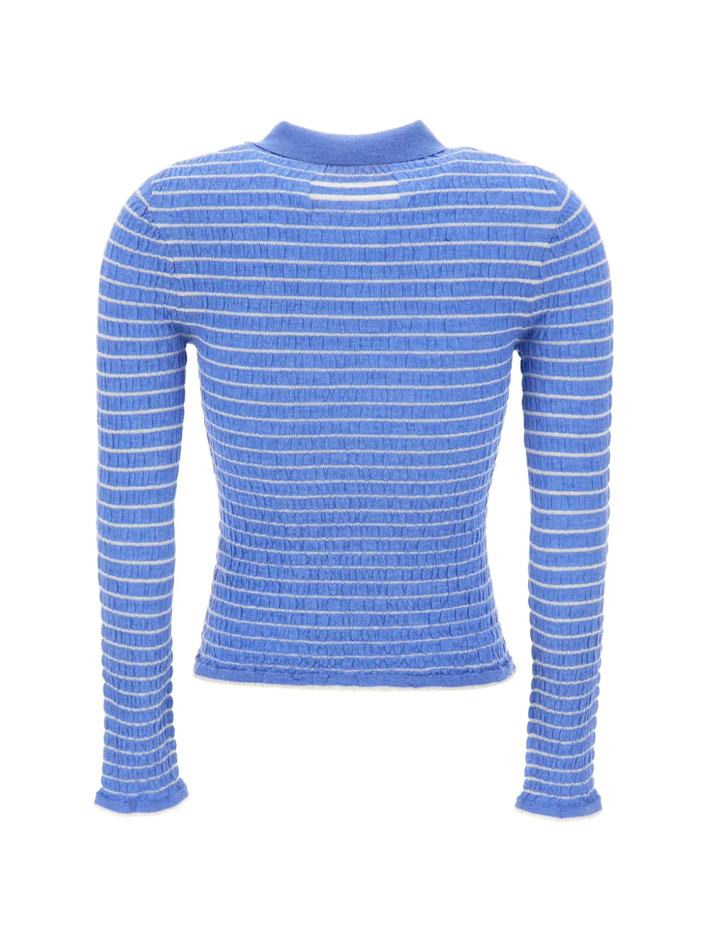 Guest In Residence Gesmockt gestreept poloshirt Blauw
