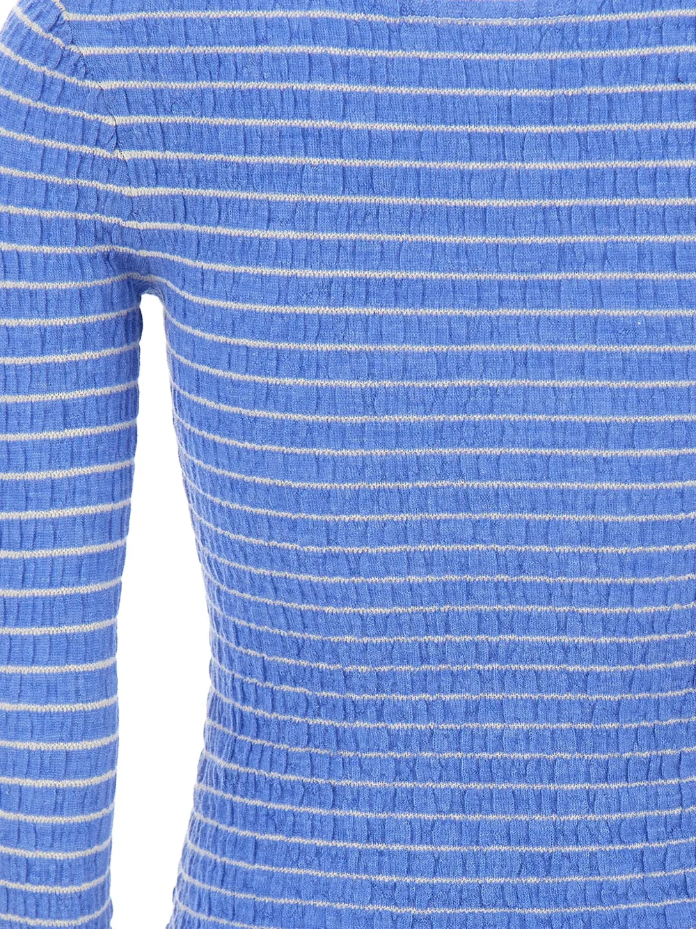 Guest In Residence Gesmockt gestreept poloshirt Blauw