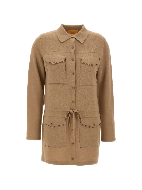 Guest In Residence Industry Cashmere Mini Dress in Neutrals