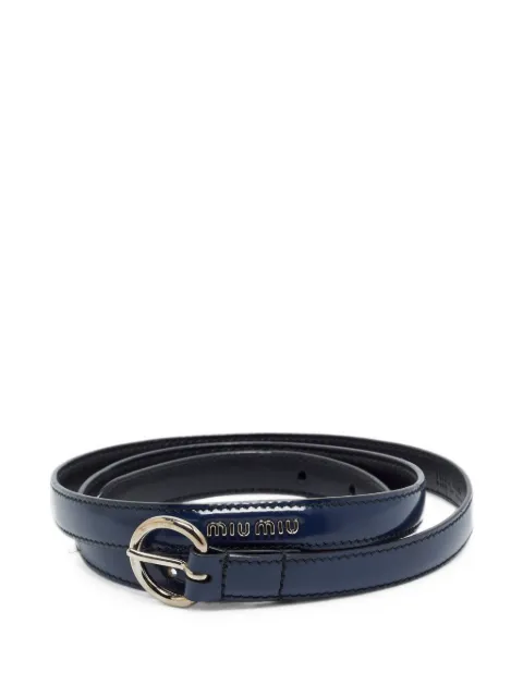 Miu Miu Pre-Owned logo-plaque belt