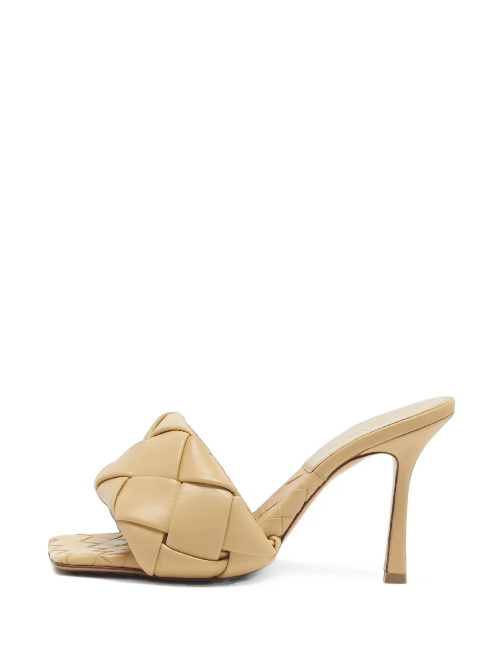 Bottega Veneta Pre-Owned sandales Lido tressées à talon - Tons neutres Bottega Veneta Pre-Owned sandales Lido tressées à talon - Tons neutres