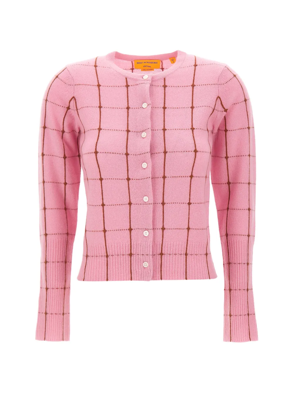 Guest In Residence Jane checked cardigan - Pink
