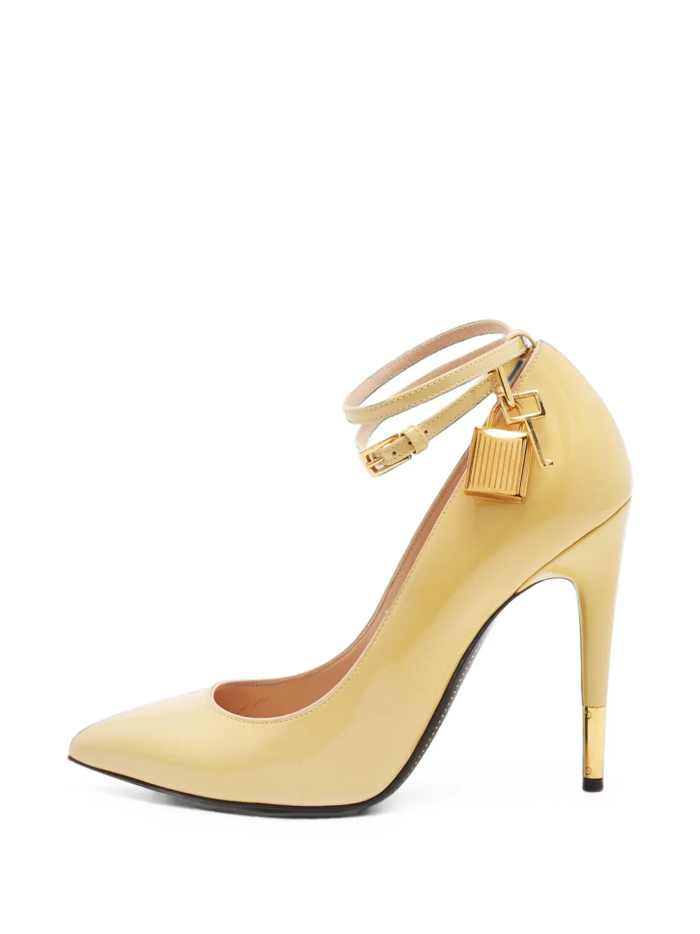 Tom Ford Vintage escarpins Padlock à bride cheville - Jaune Tom Ford Vintage escarpins Padlock à bride cheville - Jaune