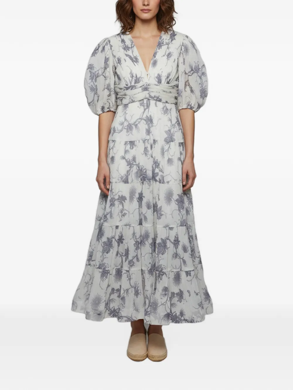 ZIMMERMANN robe longue à fleurs - Blanc ZIMMERMANN robe longue à fleurs - Blanc