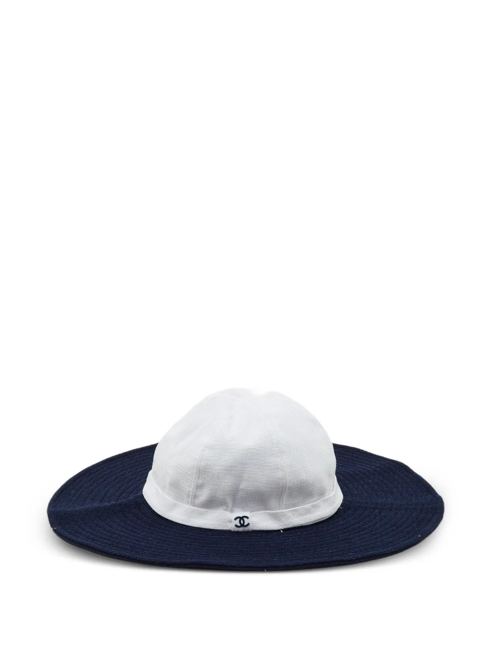 CHANEL Pre-Owned CC wide-brim hat - Blau