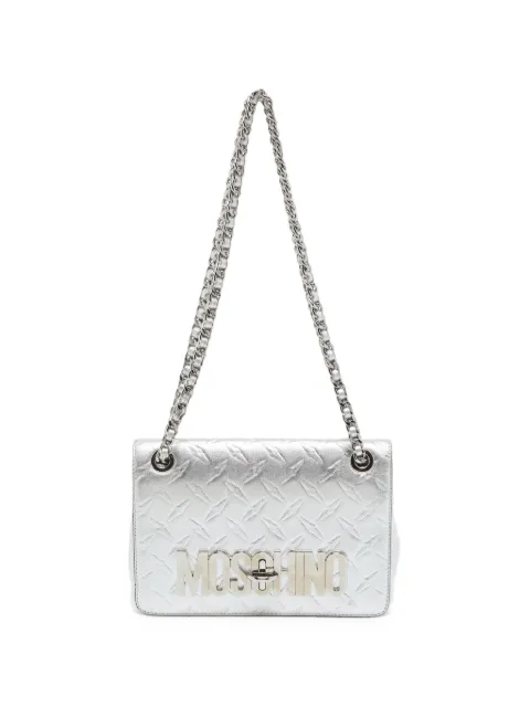 Moschino Pre-Owned embossed-logo shoulder bag