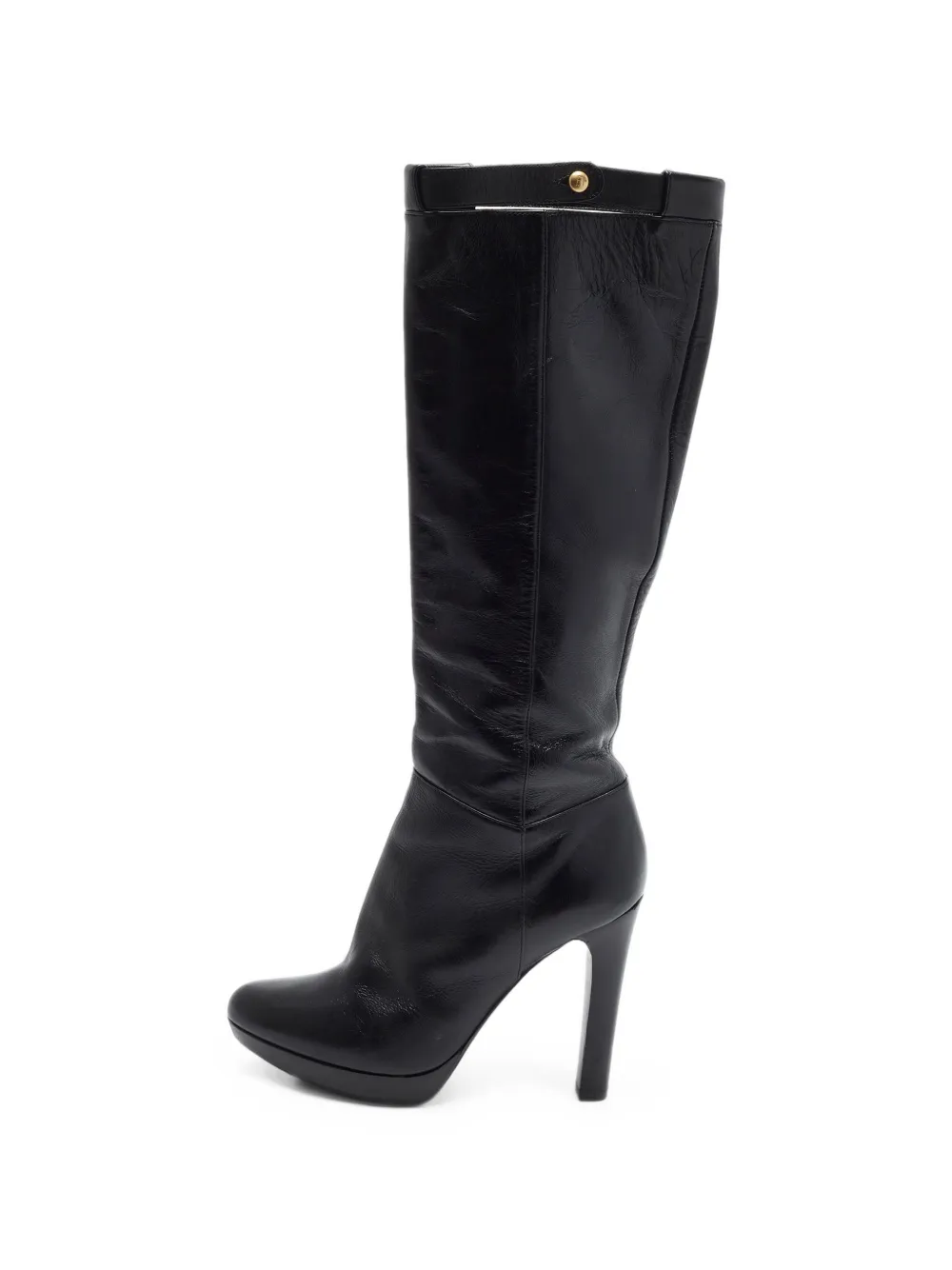 Prada Pre-Owned knee-length leather boots - Noir