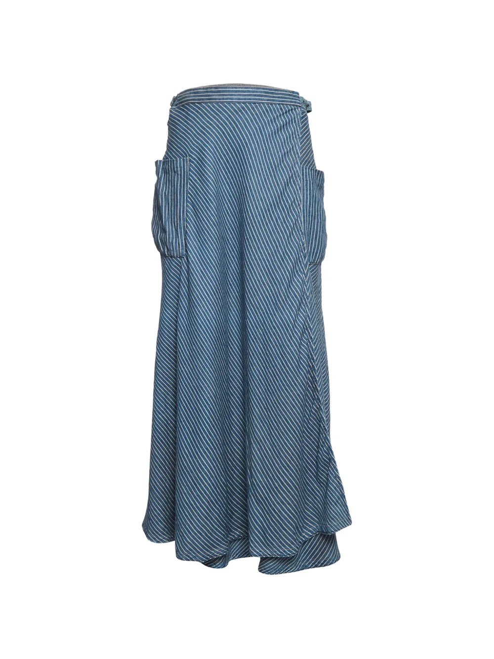 Ralph Lauren Vintage jupe trapèze longue à rayures - Bleu