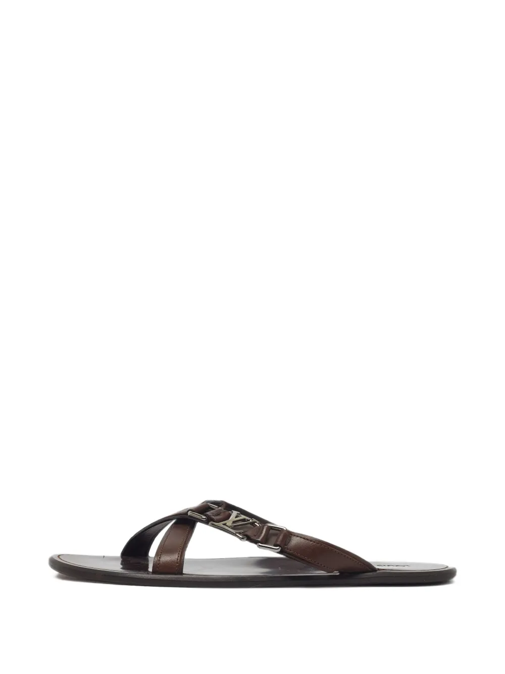 Louis Vuitton Pre-Owned LV crossover sandals - Marron Louis Vuitton Pre-Owned LV crossover sandals - Marron