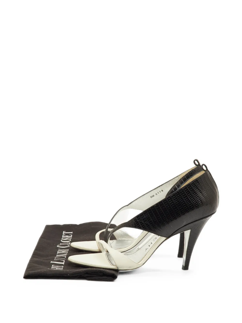 Givenchy Pre-Owned lizard-embossed d'Orsay sandals - Noir Givenchy Pre-Owned lizard-embossed d'Orsay sandals - Noir