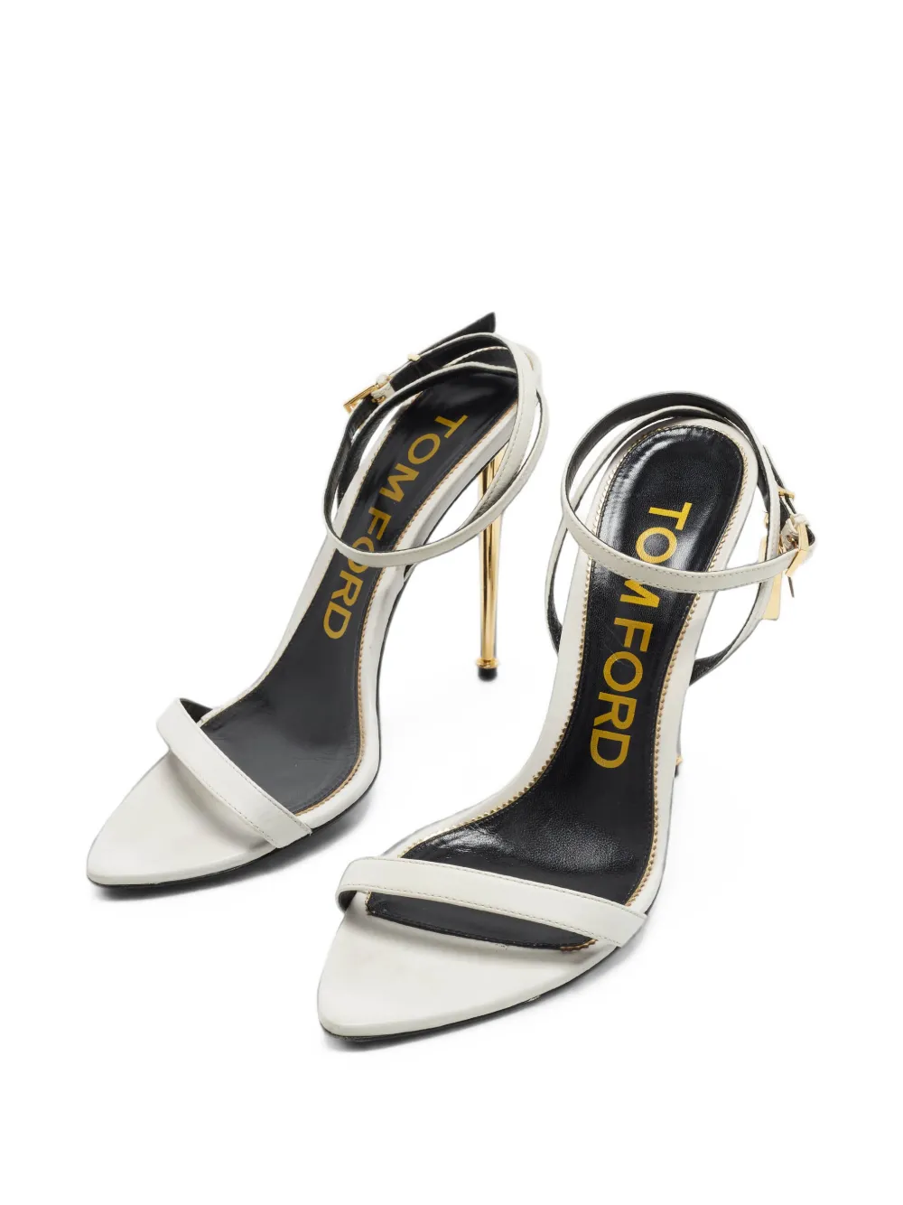 Tom Ford Vintage Padlock ankle-strap sandals - Blanc