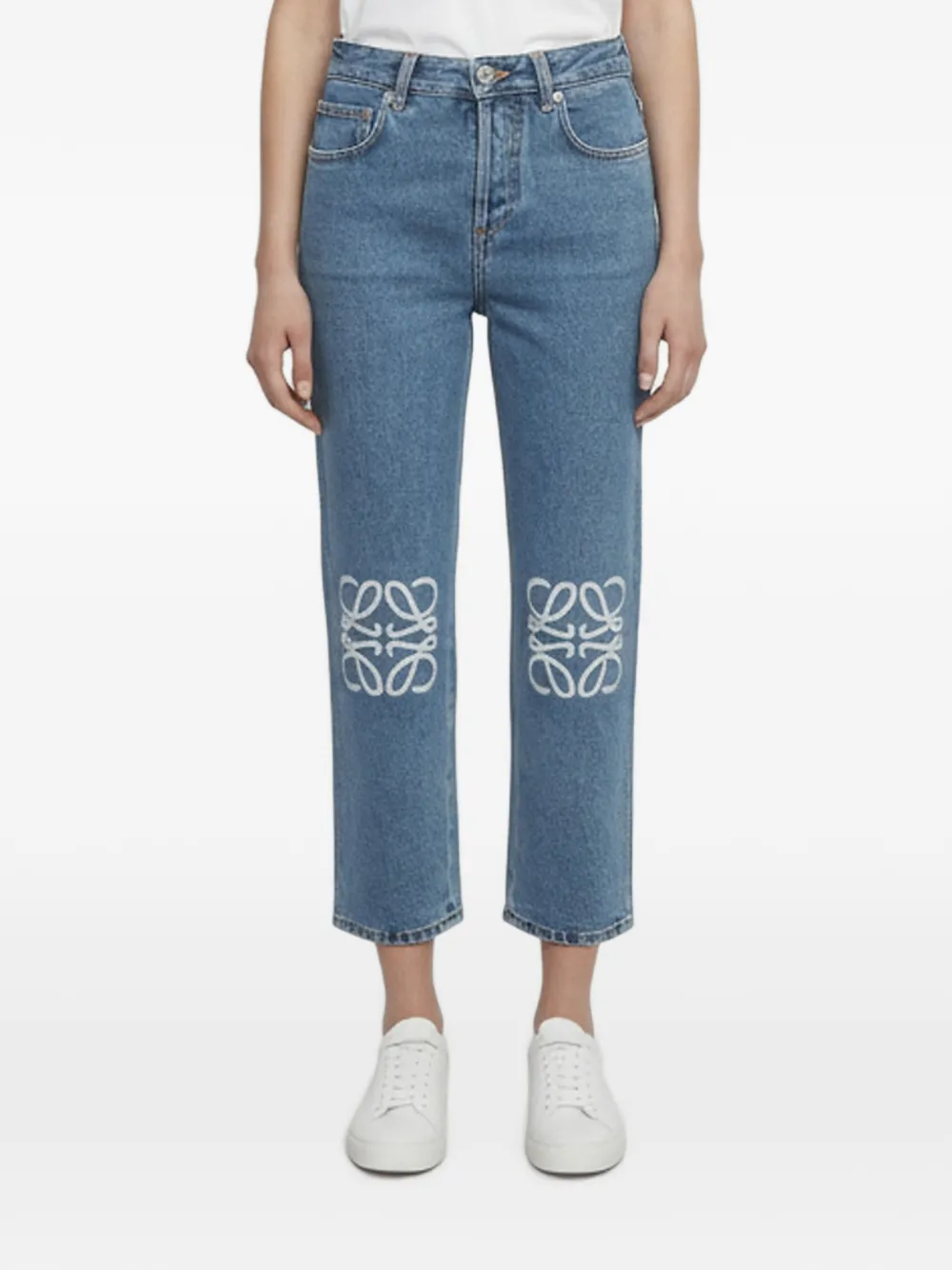 Loewe Pre-Owned Anagram straight-leg jeans - Bleu Loewe Pre-Owned Anagram straight-leg jeans - Bleu